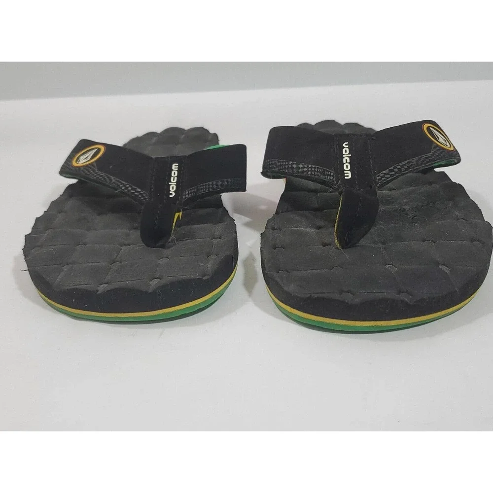 Volcom Men's Victor Flip-Flop Thong Sandals Summer Beach Pool Black Sz 9?